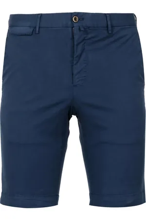 PT Torino Korte broeken, Heren, Blauw, L, Katoen, Blauwe Katoenen Shorts met Zakken