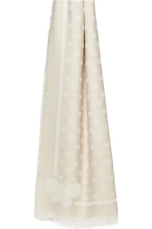Max Mara Accessoires, Dames, , ONE Size, Ivory Elegant Versatile Scarf