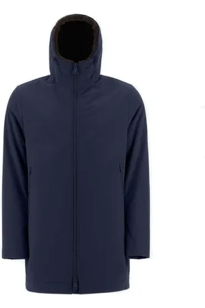 HERNO Mantels, Heren, Blauw, XL, Polyester, Moderne Parka met Natuurlijke Stretch