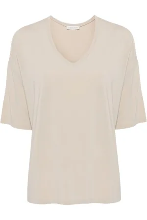 LE TRICOT PERUGIA Tops, Dames, , L, V-hals T-shirt met dropped shoulders