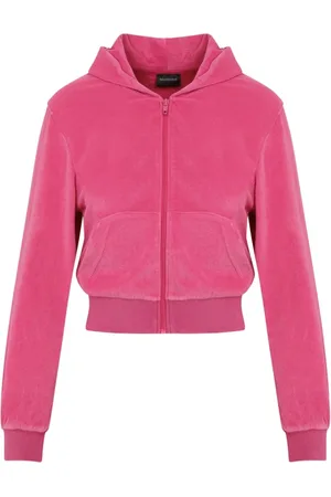 Balenciaga Sweatshirts & Hoodies, Dames, Roze, S, Katoen, Donkerroze Trainingsjack