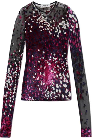 Lanvin Tops, Dames, Veelkleurig, M, Tule, Transparante Top