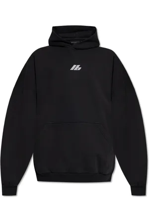 Balenciaga Sweatshirts & Hoodies, Heren, Zwart, L, Katoen, Hoodie
