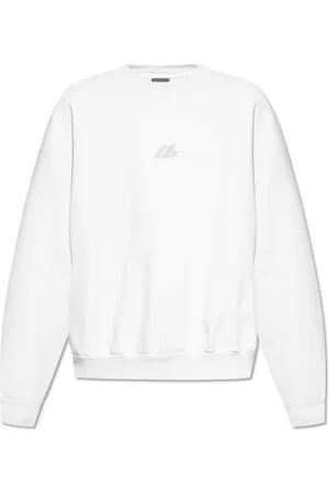 Balenciaga Sweatshirts & Hoodies, Heren, Grijs, S, Katoen, Sweatshirt met bedrukt logo
