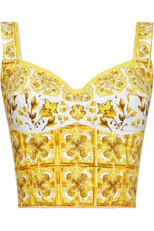 Dolce & Gabbana Tops, Dames, Geel, S, Top met 