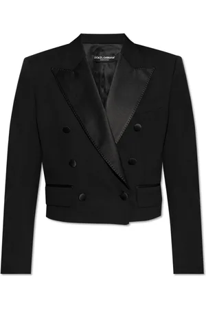 Dolce & Gabbana Jassen, Dames, Zwart, S, Wol, Dubbelbreasted jas