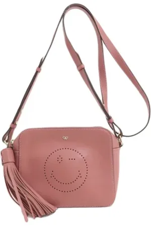 Anya Hindmarch Pre-owned, Dames, Roze, ONE Size, Leer, Tweedehands leren schoudertassen