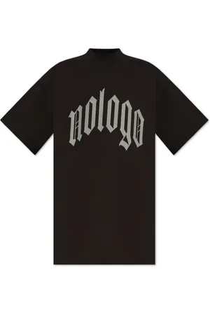 Balenciaga Tops, Heren, Zwart, L, Katoen, T-shirt met Print