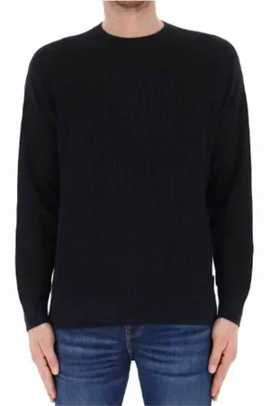 Armani Exchange Truien, Heren, Blauw, S, Blauwe Sweater Maglia Stijl
