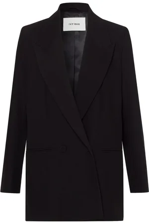 Ivy & Oak Jassen, Dames, Zwart, 2Xl, Peak Lapel Tuxedo Blazer