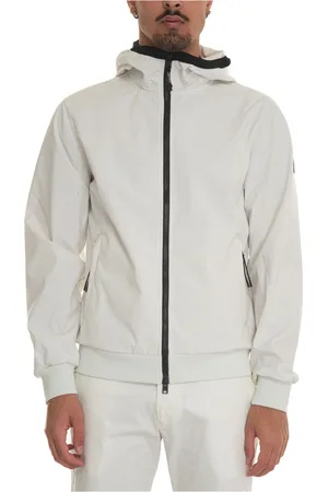 Woolrich Sweatshirts & Hoodies, Heren, Wit, 2Xl, Polyester, Soft Shell Zip Hoodie Jacket