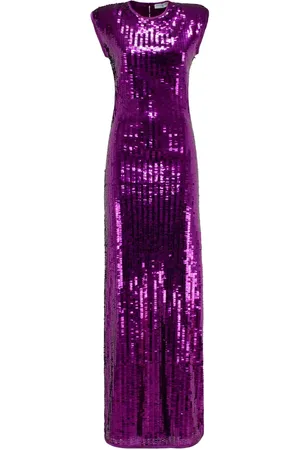 MVP Wardrobe Kleedjes, Dames, Paars, L, Polyester, LE Petit Ermitage Lange Jurk