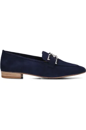 Unisa Schoenen, Dames, Blauw, 38 EU, Suède, Navy Suède Instappers Baxter