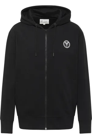 Carlo Colucci Sweatshirts & Hoodies, Heren, Zwart, L, Casual Sweatjack