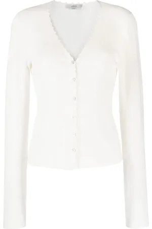 Vince Truien, Dames, Wit, L, Nylon, Cardigans