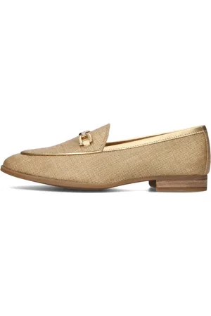 Unisa Schoenen, Dames, , 37 EU, Leer, Gouden Loafer Dalcy met Horsbit Detail