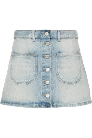 Courrèges Rokken, Dames, Blauw, M, Denim, Blauwe Denim Rok