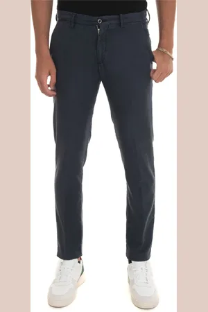 corneliani Broeken, Heren, Blauw, S, Katoen, Slim Fit Stone Washed Chino Broek