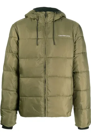 Calvin Klein Jassen, Heren, Groen, S, Polyester, Down Jassen