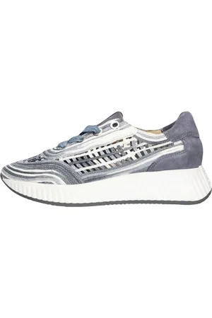 Softwaves Schoenen, Dames, Veelkleurig, 39 1/2 EU, Suède, Blauwe Lage Top Ariana Sneakers
