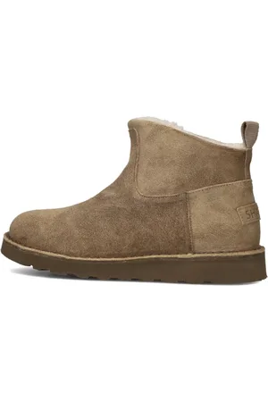 Shabbies Amsterdam Schoenen, Dames, , 37 EU, Suède, Suède Enkellaarzen met Faux Fur Voering