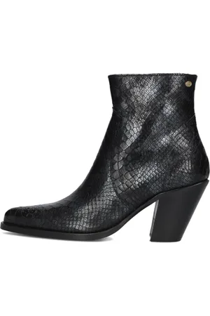 Fred de la Bretoniere Schoenen, Dames, Zwart, 36 EU, Leer, Zwarte leren enkellaars