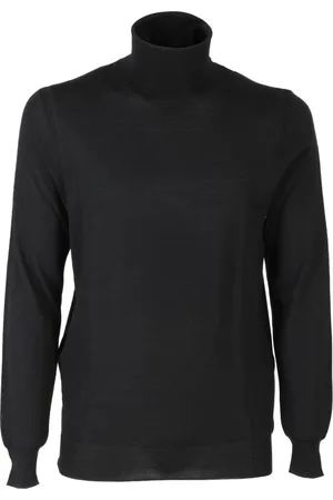 Paolo Pecora Truien, Heren, Zwart, L, Wol, Turtleneck Sweater