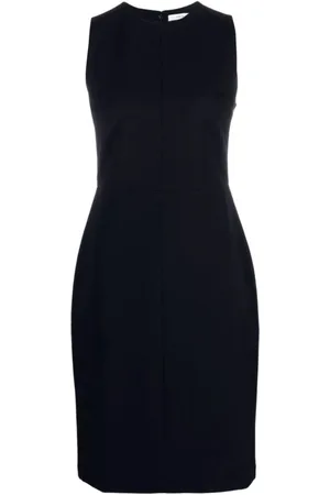 Vince Kleedjes, Dames, Blauw, XL, Katoen, Midi Kleedjes