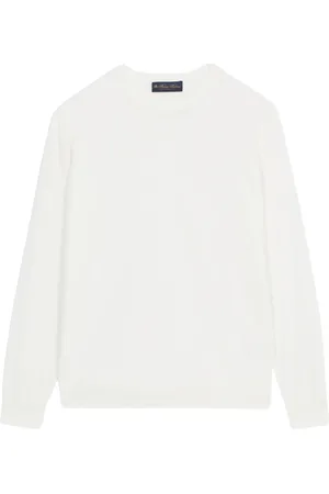 Brooks Brothers Sweatshirts & Hoodies, Heren, Wit, L, Katoen, Witte Katoenen Trui