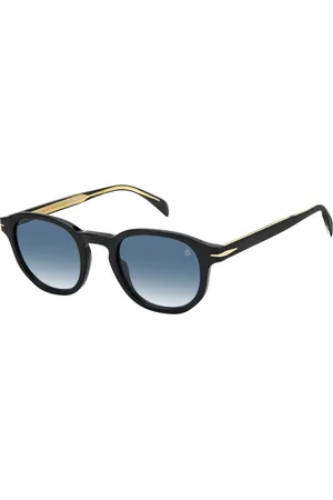 DB EYEWEAR BY DAVID BECKHAM Accessoires, Heren, Zwart, 49 MM, /Blue Shaded Zonnebrillen