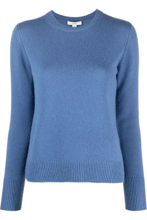 Vince Truien, Dames, Blauw, XS, Kasjmier, Long Sleeve Tops