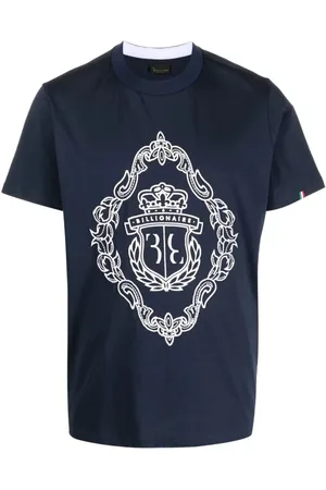 BILLIONAIRE Tops, Heren, Blauw, 4Xl, Katoen, T-Shirts