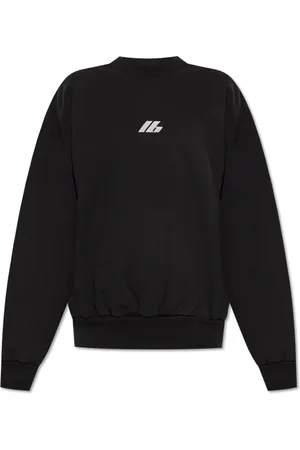 Balenciaga Sweatshirts & Hoodies, Dames, Zwart, S, Katoen, Sweatshirt met bedrukt logo