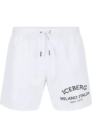 Iceberg Badkleding, Heren, Wit, S, Polyester, Logo Zwembroek