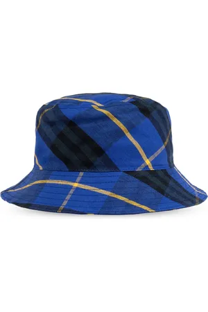 Burberry Accessoires, Heren, Blauw, S, Linnen, Linnen Hoed