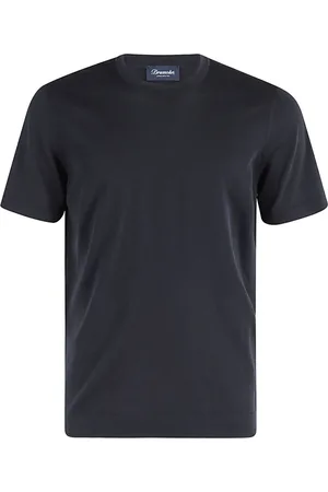 DRUMOHR Tops, Heren, Blauw, S, Katoen, Frosted T-shirt voor mannen