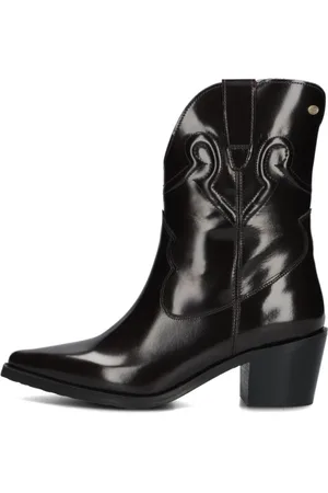 Fred de la Bretoniere Schoenen, Dames, Bruin, 37 EU, Leer, Western Stijl Leren Laarzen