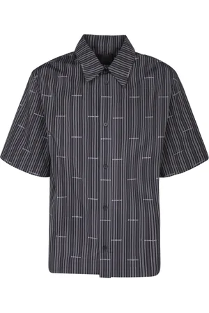 Givenchy Overhemden, Heren, Grijs, L, Katoen, Gestreept Grijs T-Shirt Polo