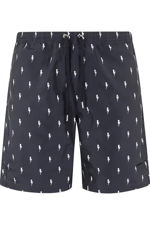 Neil Barrett Badkleding, Heren, Blauw, S, Polyester, Casual Shorts