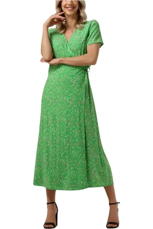 Object Kleedjes, Dames, Groen, XS, Wrap Jurk Elise Groen