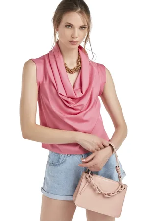 Silvian Heach Tops, Dames, Roze, M, Flaredeck Blouse