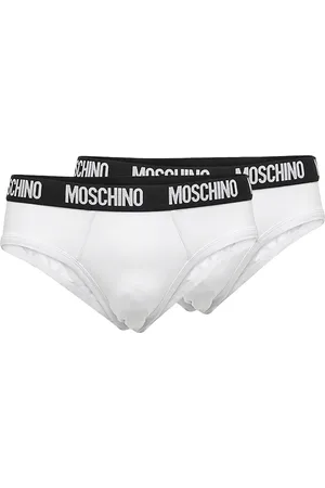 Moschino Ondergoed, Heren, Wit, M, Witte Herenondergoed met Logo Band