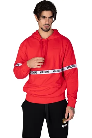 Moschino Sweatshirts & Hoodies, Heren, Rood, XL, Katoen, Heren Logo Band Sweater