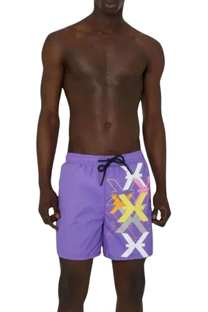 John Richmond Badkleding, Heren, Paars, XL, Polyester, Heren Zwembroek