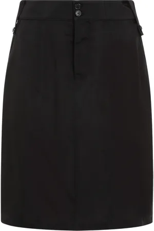 Saint Laurent Rokken, Dames, Zwart, S, Zwarte Cupro Rok met Zakken