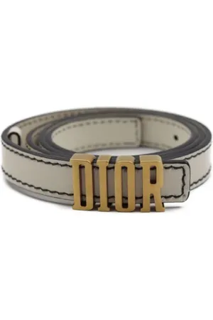 Dior Pre-owned, Dames, Wit, ONE Size, Leer, Pre-owned Leather belts