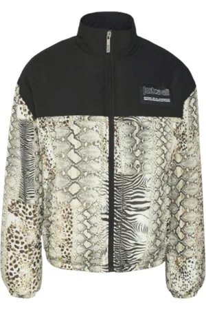 Roberto Cavalli Jassen, Heren, Veelkleurig, S, Heren Animal Patchwork Jas
