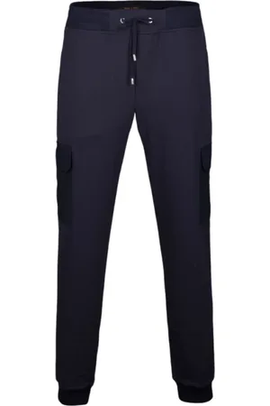 MOORER Broeken, Heren, Blauw, 2Xl, Zachte Joggerbroek met Technische Stof