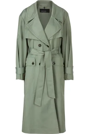 Marc Cain Mantels, Dames, Groen, L, Katoen, Casual Trenchcoat