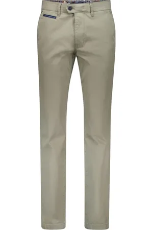 Atelier Gardeur Broeken, Heren, Groen, L, Katoen, Groene Katoenen Slim Fit Zomerbroek